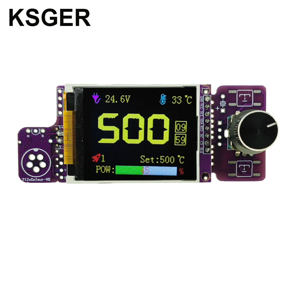 KSGER T12 Ʈѷ DIY ŰƮ, STC V2.3  ̼  ٸ  C210, JBC 1.8 ġ   ڵ  TFT-LCD